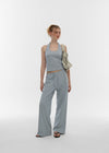 [B-BASIC] Summer Stripe Halter Sleeveless