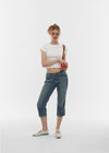 [B-BASIC] Cool Standard Round Crop Short Sleeve T-shirt (2SIZE)