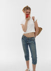 [B-BASIC] Cool Standard Round Crop Short Sleeve T-shirt (2SIZE)