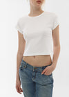 [B-BASIC] Cool Standard Round Crop Short Sleeve T-shirt (2SIZE)