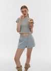 [B-BASIC] Cool Standard Round Crop Short Sleeve T-shirt (2SIZE)