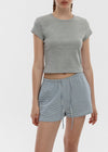 [B-BASIC] Cool Standard Round Crop Short Sleeve T-shirt (2SIZE)