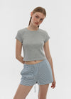 [B-BASIC] Cool Standard Round Crop Short Sleeve T-shirt (2SIZE)