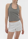 [B-BASIC] Summer Stripe Halter Sleeveless