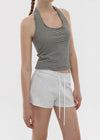 [B-BASIC] Summer Stripe Halter Sleeveless