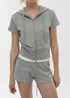 [B-BASIC] Airswet Slim Short Sleeve Hood Zipup