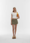 [B-BASIC] Cool Standard U-neck Crop Short Sleeve T-shirt (2SIZE)