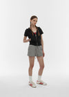 [B-BASIC] Airswet Slim Short Sleeve Hood Zipup