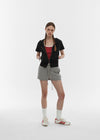 [B-BASIC] Airswet Slim Short Sleeve Hood Zipup
