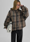 (UNISEX) Ryuking 2-Way Check Windbreaker Jumper