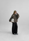 (UNISEX) Ryuking 2-Way Check Windbreaker Jumper