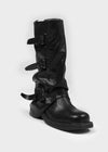 Shuraki Buckle Warmers Middle Boots (Cow Leather)