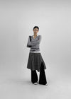 Ouke Pleats Wrap Midi Skirt