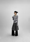 Ouke Pleats Wrap Midi Skirt