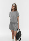 [B-BASIC] Air sweater raglan sleeved sweatshirt