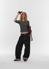 [B-BASIC] Standard U-Neck 3/4 Sleeve T-shirt (2SIZE)