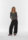 [B-BASIC] Standard U-Neck 3/4 Sleeve T-shirt (2SIZE)