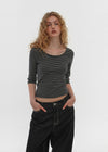 [B-BASIC] Standard U-Neck 3/4 Sleeve T-shirt (2SIZE)