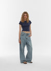 [B-BASIC] Cool Standard Round Crop Short Sleeve T-shirt (2SIZE)