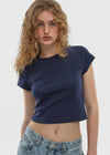 [B-BASIC] Cool Standard Round Crop Short Sleeve T-shirt (2SIZE)