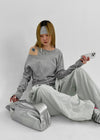 Deluver Loose Fit Off-Shoulder Long Sleeve T-Shirt
