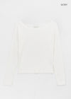 Deluver Loose Fit Off-Shoulder Long Sleeve T-Shirt