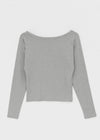 Deluver Loose Fit Off-Shoulder Long Sleeve T-Shirt