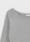 Deluver Loose Fit Off-Shoulder Long Sleeve T-Shirt