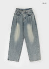 Suique One-Tuck Wide Denim Pants