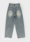 Suique One-Tuck Wide Denim Pants