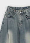 Suique One-Tuck Wide Denim Pants