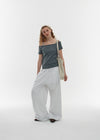 [B-BASIC] Standard Off-Shoulder Short Sleeve T-Shirt 2SIZE