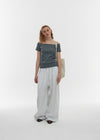 [B-BASIC] Standard Off-Shoulder Short Sleeve T-Shirt 2SIZE