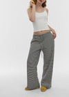 [B-BASIC] Summer Stripe Wide Banded Pants