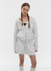 [B-BASIC] Airsweat Lockerer Fit Kapuzen-Zip-Up