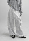 Mipyren Sheer Dot Wrap Skirt