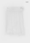 Mipyren Sheer Dot Wrap Skirt