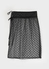 Mipyren Sheer Dot Wrap Skirt