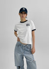 Kumos Contrast Numbering Short Sleeve Tee