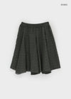 Okins Dot Flare Midi Skirt