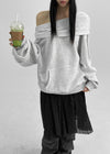 Remembu Off-Shoulder Hoodie