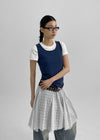 Okins Dot Flare Midi Skirt