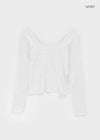 Litkill Dot U-Neck Long Sleeve Tee