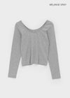 Litkill Dot U-Neck Long Sleeve Tee