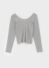 Litkill Dot U-Neck Long Sleeve Tee