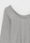 Litkill Dot U-Neck Long Sleeve Tee