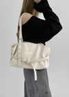 Rominut Leather Buckle Shoulder Bag