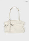 Rominut Leather Buckle Shoulder Bag