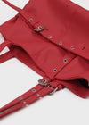 Rominut Leather Buckle Shoulder Bag
