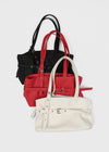 Rominut Leather Buckle Shoulder Bag